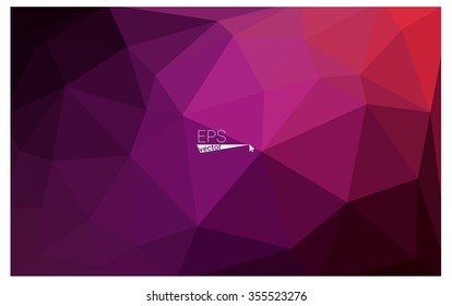 Multicolor dark purple, pink geometric rumpled triangular low poly origami style gradient illustration graphic background. Vector polygonal design for your business.