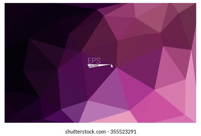 Multicolor dark purple, pink geometric rumpled triangular low poly origami style gradient illustration graphic background. Vector polygonal design for your business.