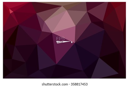 Multicolor dark purple, pink geometric rumpled triangular low poly origami style gradient illustration graphic background. Vector polygonal design for your business.