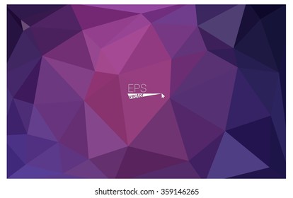 Multicolor dark purple, pink geometric rumpled triangular low poly origami style gradient illustration graphic background. Vector polygonal design for your business.