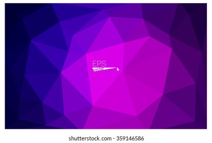 Multicolor dark purple, pink geometric rumpled triangular low poly origami style gradient illustration graphic background. Vector polygonal design for your business.