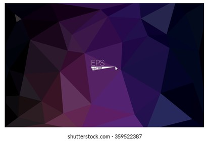 Multicolor dark purple, pink geometric rumpled triangular low poly origami style gradient illustration graphic background. Vector polygonal design for your business.
