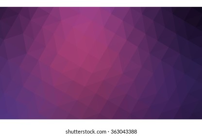 Multicolor dark purple, pink polygonal illustration, which consist of triangles. Geometric background in Origami style with gradient. Triangular design for your business in vector.