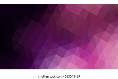 Multicolor dark purple, pink polygonal illustration, which consist of triangles. Geometric background in Origami style with gradient. Triangular design for your business in vector.