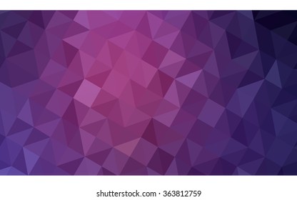 Multicolor dark purple, pink polygonal illustration, which consist of triangles. Geometric background in Origami style with gradient. Triangular design for your business in vector.