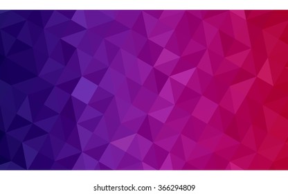 Multicolor dark purple, pink polygonal illustration, which consist of triangles. Geometric background in Origami style with gradient. Triangular design for your business.