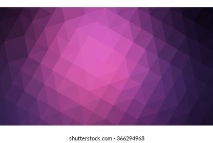 Multicolor dark purple, pink polygonal illustration, which consist of triangles. Geometric background in Origami style with gradient. Triangular design for your business.
