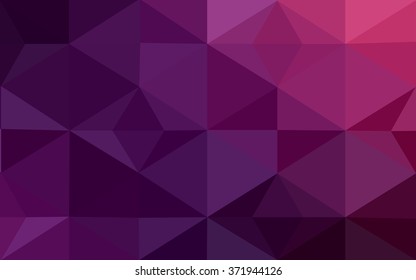 Multicolor dark purple, pink polygonal illustration, which consist of triangles. Geometric background in Origami style with gradient. Triangular design for your business.