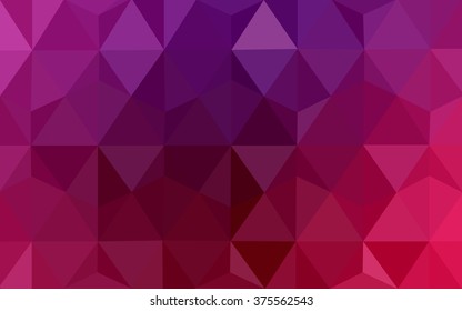 Multicolor dark purple, pink polygonal illustration, which consist of triangles. Geometric background in Origami style with gradient. Triangular design for your business.