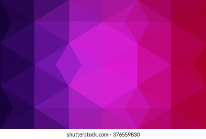 Multicolor dark purple, pink polygonal illustration, which consist of triangles. Geometric background in Origami style with gradient. Triangular design for your business.