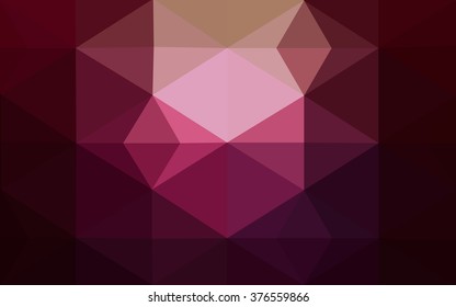 Multicolor dark purple, pink polygonal illustration, which consist of triangles. Geometric background in Origami style with gradient. Triangular design for your business.