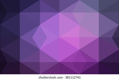 Multicolor dark purple, pink polygonal illustration, which consist of triangles. Geometric background in Origami style with gradient. Triangular design for your business.