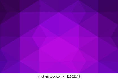 Multicolor dark purple, pink polygonal illustration, which consist of triangles. Geometric background in Origami style with gradient. Triangular design for your business.