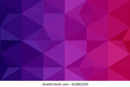 Multicolor dark purple, pink polygonal illustration, which consist of triangles. Geometric background in Origami style with gradient. Triangular design for your business.