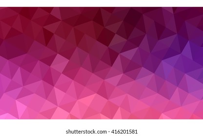 Multicolor dark purple, pink polygonal illustration, which consist of triangles. Geometric background in Origami style with gradient. Triangular design for your business.