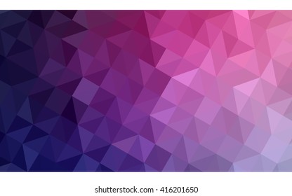Multicolor dark purple, pink polygonal illustration, which consist of triangles. Geometric background in Origami style with gradient. Triangular design for your business.