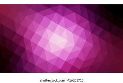 Multicolor dark purple, pink polygonal illustration, which consist of triangles. Geometric background in Origami style with gradient. Triangular design for your business.