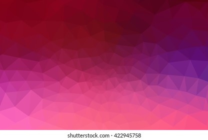 Multicolor dark purple, pink polygonal illustration, which consist of triangles. Geometric background in Origami style with gradient. Triangular design for your business.