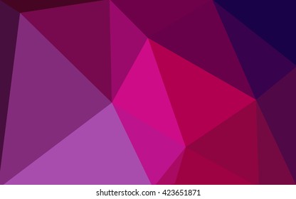 Multicolor dark purple, pink polygonal illustration, which consist of triangles. Geometric background in Origami style with gradient. Triangular design for your business.