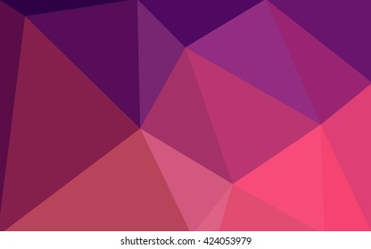 Multicolor dark purple, pink polygonal illustration, which consist of triangles. Geometric background in Origami style with gradient. Triangular design for your business.