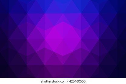Multicolor dark purple, pink polygonal illustration, which consist of triangles. Geometric background in Origami style with gradient. Triangular design for your business.