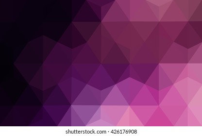 Multicolor dark purple, pink polygonal illustration, which consist of triangles. Geometric background in Origami style with gradient. Triangular design for your business.