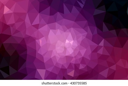 Multicolor dark purple, pink polygonal illustration, which consist of triangles. Geometric background in Origami style with gradient. Triangular design for your business.