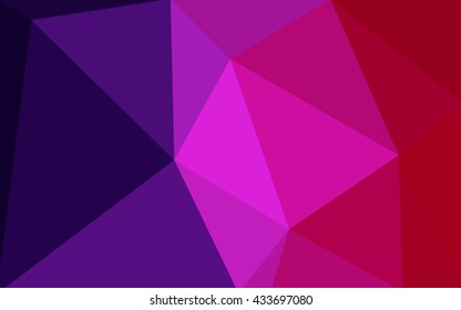 Multicolor dark purple, pink polygonal illustration, which consist of triangles. Geometric background in Origami style with gradient. Triangular design for your business.