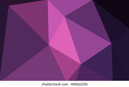 Multicolor dark purple, pink polygonal illustration, which consist of triangles. Geometric background in Origami style with gradient. Triangular design for your business.