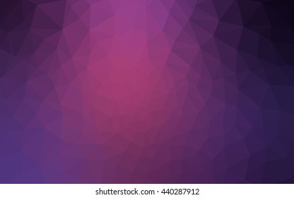 Multicolor dark purple, pink polygonal illustration, which consist of triangles. Geometric background in Origami style with gradient. Triangular design for your business.