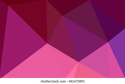 Multicolor dark purple, pink polygonal illustration, which consist of triangles. Geometric background in Origami style with gradient. Triangular design for your business.
