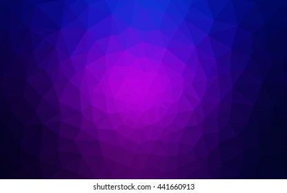 Multicolor dark purple, pink polygonal illustration, which consist of triangles. Geometric background in Origami style with gradient. Triangular design for your business.