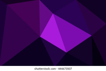 Multicolor dark purple, pink polygonal illustration, which consist of triangles. Geometric background in Origami style with gradient. Triangular design for your business.