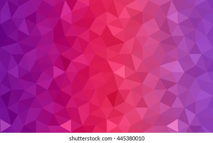 Multicolor dark purple, pink polygonal illustration, which consist of triangles. Geometric background in Origami style with gradient. Triangular design for your business.