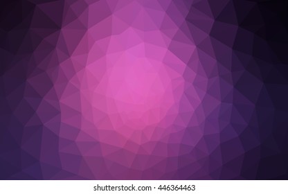 Multicolor dark purple, pink polygonal illustration, which consist of triangles. Geometric background in Origami style with gradient. Triangular design for your business.