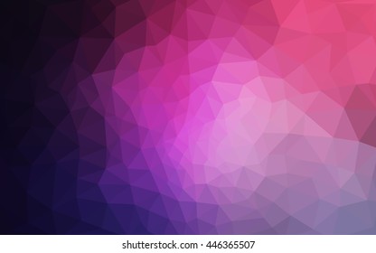 Multicolor dark purple, pink polygonal illustration, which consist of triangles. Geometric background in Origami style with gradient. Triangular design for your business.