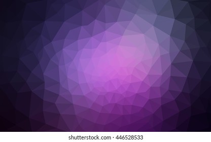 Multicolor dark purple, pink polygonal illustration, which consist of triangles. Geometric background in Origami style with gradient. Triangular design for your business.