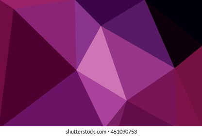 Multicolor dark purple, pink polygonal illustration, which consist of triangles. Geometric background in Origami style with gradient. Triangular design for your business.