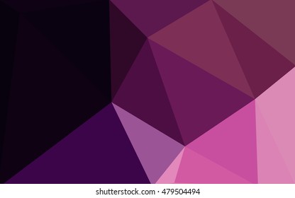 Multicolor dark purple, pink polygonal illustration, which consist of triangles. Geometric background in Origami style with gradient. Triangular design for your business.