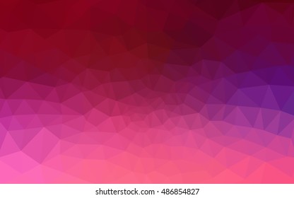 Multicolor dark purple, pink polygonal illustration, which consist of triangles. Geometric background in Origami style with gradient. Triangular design for your business.