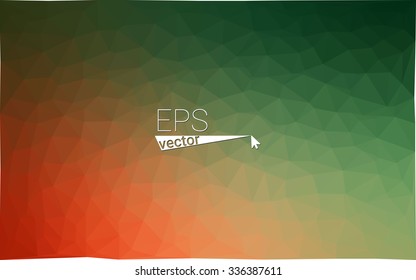 Multicolor dark red, green geometric rumpled triangular low poly origami style gradient illustration graphic background. Vector polygonal design for your business.
