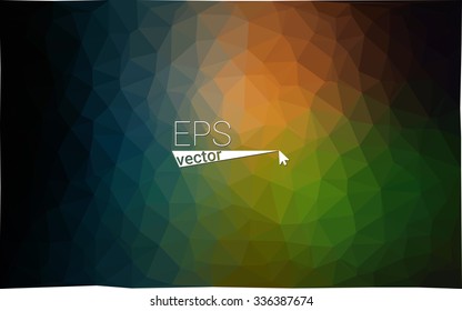 Multicolor dark red, green geometric rumpled triangular low poly origami style gradient illustration graphic background. Vector polygonal design for your business.