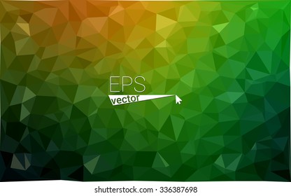 Multicolor dark red, green geometric rumpled triangular low poly origami style gradient illustration graphic background. Vector polygonal design for your business.