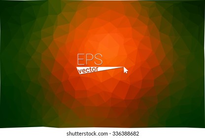 Multicolor dark red, green geometric rumpled triangular low poly origami style gradient illustration graphic background. Vector polygonal design for your business.