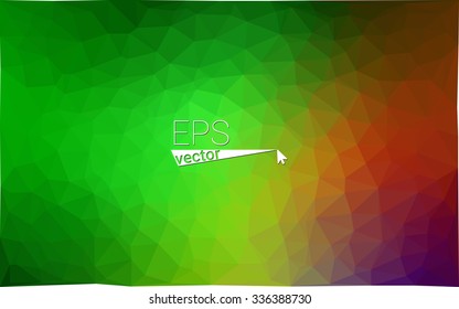 Multicolor dark red, green geometric rumpled triangular low poly origami style gradient illustration graphic background. Vector polygonal design for your business.