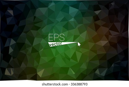 Multicolor dark red, green geometric rumpled triangular low poly origami style gradient illustration graphic background. Vector polygonal design for your business.