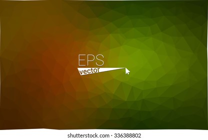 Multicolor dark red, green geometric rumpled triangular low poly origami style gradient illustration graphic background. Vector polygonal design for your business.