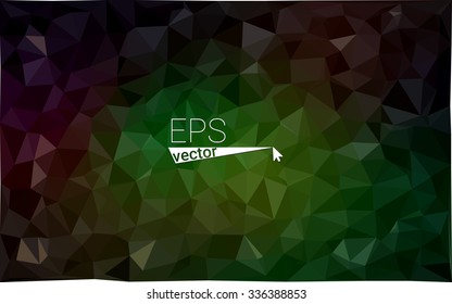 Multicolor dark red, green geometric rumpled triangular low poly origami style gradient illustration graphic background. Vector polygonal design for your business.