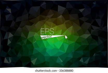 Multicolor dark red, green geometric rumpled triangular low poly origami style gradient illustration graphic background. Vector polygonal design for your business.