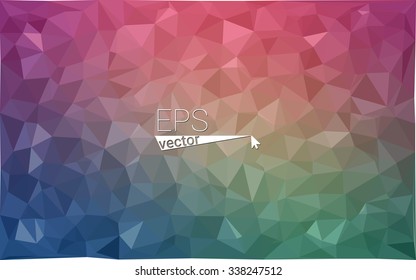 Multicolor dark red, green geometric rumpled triangular low poly origami style gradient illustration graphic background. Vector polygonal design for your business.